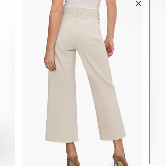 Good American High Rise Cropped Wide Leg Palazzo Jeans Sz 14/32 In Bone NWT - - Picture 2 of 13